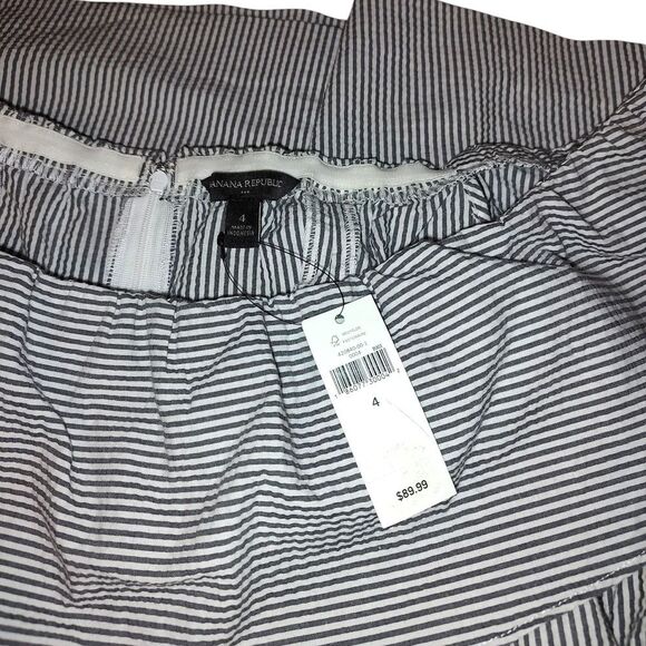 Banana Republic Striped Seersucker Off The Shoulder Dress Sz4 NWT Summer Cruise - Picture 3 of 7